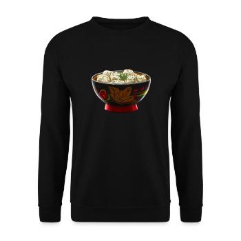 Pelmeni Bowl - Unisex Sweatshirt - black - Front - Alina (178cm) & Michal (187cm)