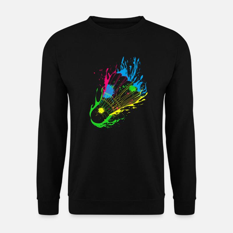Badminton Splash Federball - Unisex Pullover - Schwarz