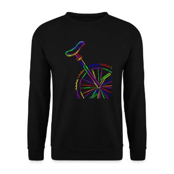 Colorful Stroke Unicycle - Unisex Sweatshirt - black - Front - Alina (178cm) & Michal (187cm)