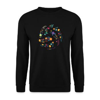 Fleurs Volley-ball - Sweat-shirt Unisexe - noir - Devant - Alina (178cm) & Michal (187cm)