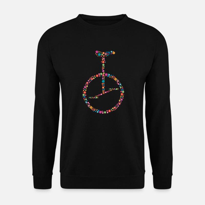 Blumen Einrad - Unisex Pullover - Schwarz