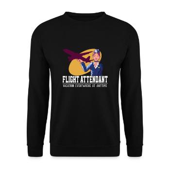Flight Attendant Vacation Everywhere - Sweat-shirt Unisexe - noir - Devant - Alina (178cm) & Michal (187cm)