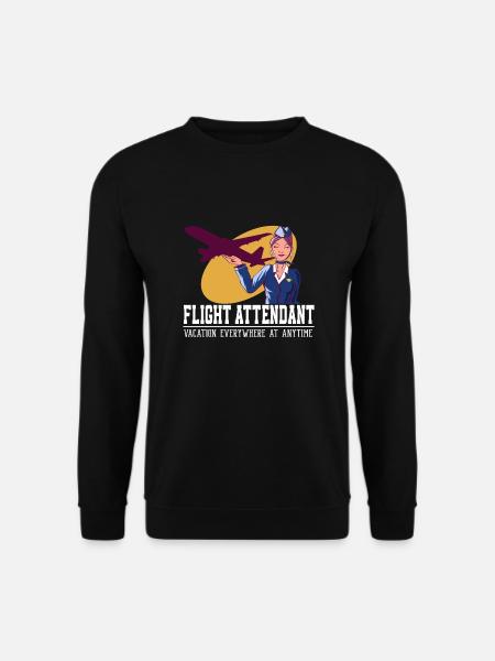 Flight Attendant Vacation Everywhere - Unisex Sweatshirt - black