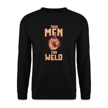 Welder Welding Welding Job Slogans Weld - Unisex Sweatshirt - black - Front - Alina (178cm) & Michal (187cm)