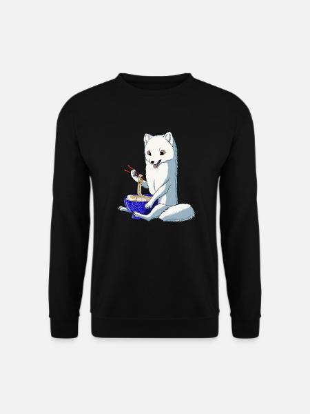 Japansk sne ræv Ramen nudler arktisk ræv - Unisex sweater - sort