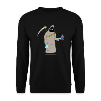Chillin' Death - Unisex Sweatshirt - black - Front - Alina (178cm) & Michal (187cm)