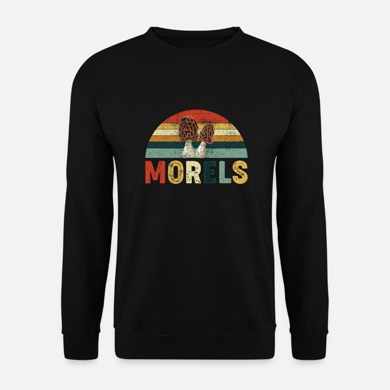 Morels Pilz Design - Unisex Pullover - Schwarz