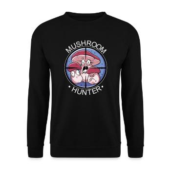 MUSHROOM HUNTER - Unisex Sweatshirt - black - Front - Alina (178cm) & Michal (187cm)