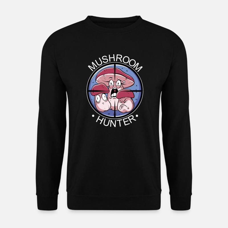 MUSHROOM HUNTER - Unisex Sweatshirt - black