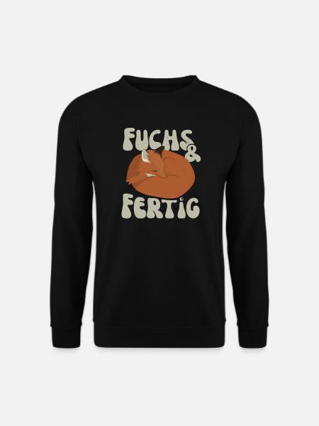 Fuchs und Fertig Müder Fuchs - Unisex Pullover - Schwarz