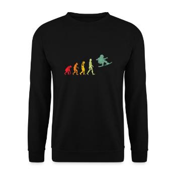EVOLUTION SNOWBOARD - Unisex Pullover - Schwarz - Vorne - Alina (178cm) & Michal (187cm)