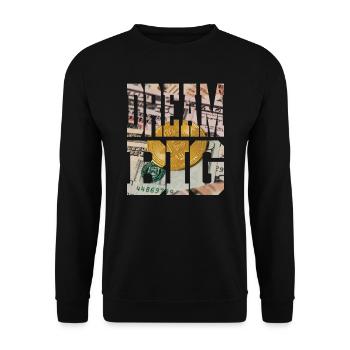 DREAM BIG - Unisex Sweatshirt - black - Front - Alina (178cm) & Michal (187cm)