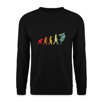EVOLUTION SNOWBOARD - Unisex Pullover - Schwarz - Vorne - Alina (178cm) & Michal (187cm)