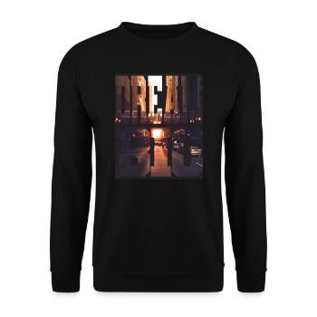 DREAM BIG - Unisex Sweatshirt - black - Front - Alina (178cm) & Michal (187cm)
