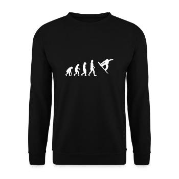 EVOLUTION SNOWBOARD - Unisex Pullover - Schwarz - Vorne - Alina (178cm) & Michal (187cm)