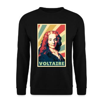 Voltaire Vintage Colores - Sweat-shirt Unisexe - noir - Devant - Alina (178cm) & Michal (187cm)