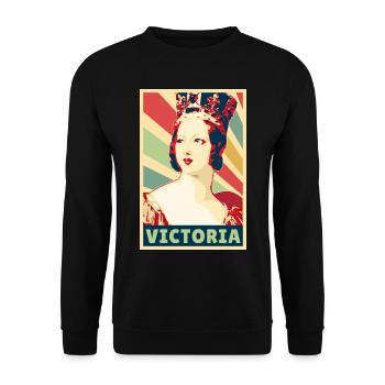 Victoria Queen Of England Vintage Colors - Unisex Sweatshirt - black - Front - Alina (178cm) & Michal (187cm)