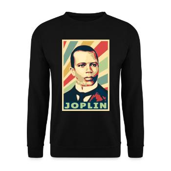Scott Joplin Vintage Farben - Unisex Pullover - Schwarz - Vorne - Alina (178cm) & Michal (187cm)
