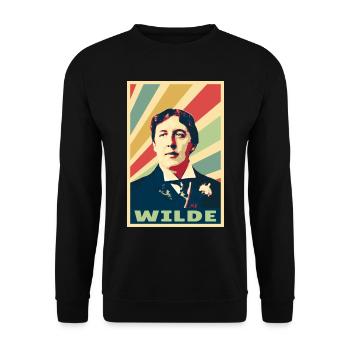 Oscar Wilde Vintage Colors - Unisex Sweatshirt - black - Front - Alina (178cm) & Michal (187cm)