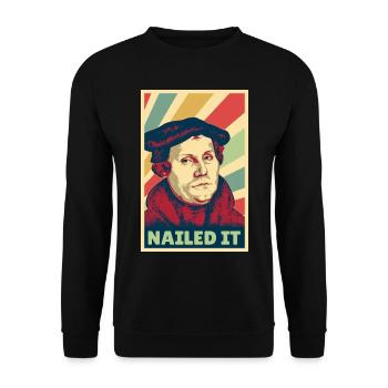Lo clavó Martin Luther Colors Vintage - Sweat-shirt Unisexe - noir - Devant - Alina (178cm) & Michal (187cm)