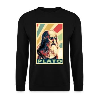 Platón de colores vintage - Sweat-shirt Unisexe - noir - Devant - Alina (178cm) & Michal (187cm)