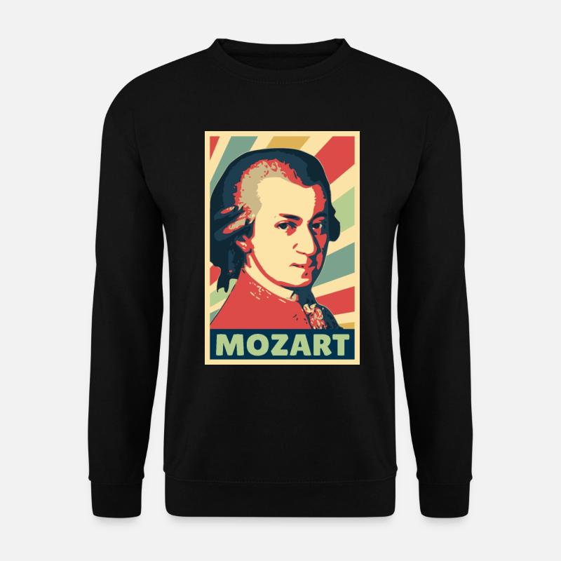 Mozart Vintage Farben - Unisex Pullover - Schwarz