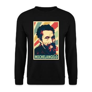Michelangelo Vintage Colors - Unisex Sweatshirt - black - Front - Alina (178cm) & Michal (187cm)