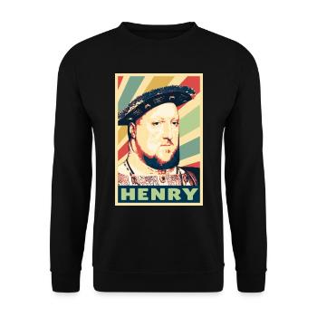 Rey Henry 8 colores vintage - Sweat-shirt Unisexe - noir - Devant - Alina (178cm) & Michal (187cm)