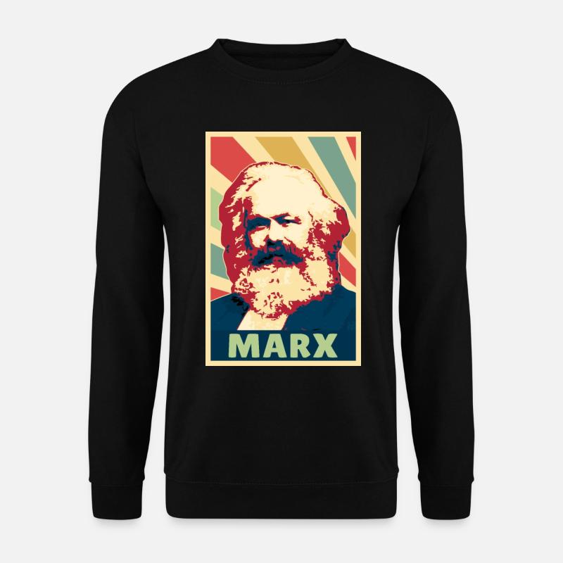 Karl Marx Vintage Farben - Unisex Pullover - Schwarz