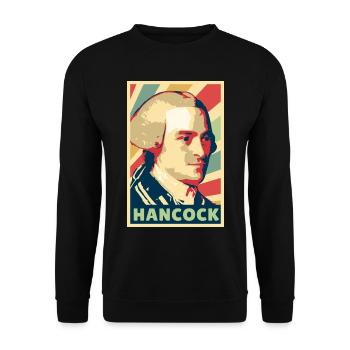 John Hancook Vintage Colores - Sweat-shirt Unisexe - noir - Devant - Alina (178cm) & Michal (187cm)