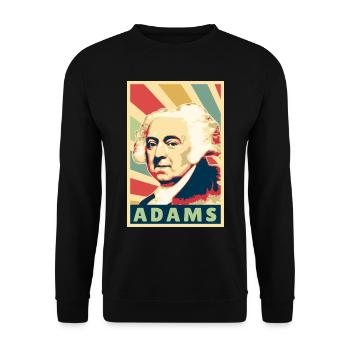 John Adams Colores vintage - Sweat-shirt Unisexe - noir - Devant - Alina (178cm) & Michal (187cm)