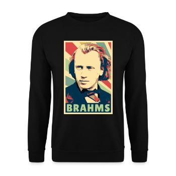 Johannes Brahms Colores vintage - Sweat-shirt Unisexe - noir - Devant - Alina (178cm) & Michal (187cm)
