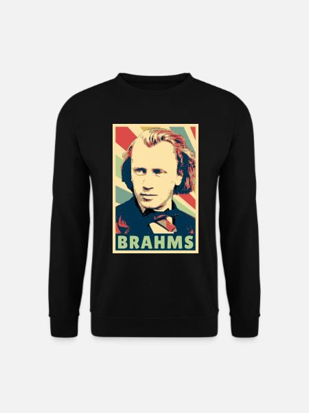 Johannes Brahms Vintage Farben - Unisex Pullover - Schwarz