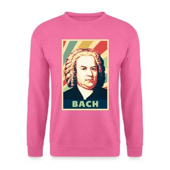 Johann Sebastian Bach Vintage Colores - Sweat-shirt Unisexe - rose - Devant