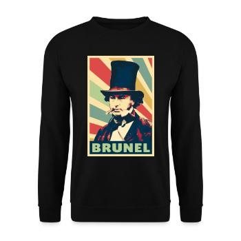 Isambard Kingdom Brunel Vintage Colores - Sweat-shirt Unisexe - noir - Devant - Alina (178cm) & Michal (187cm)