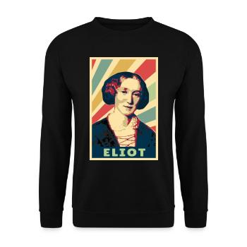 George Eliot Vintage Colores - Sweat-shirt Unisexe - noir - Devant - Alina (178cm) & Michal (187cm)