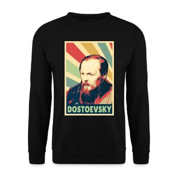 Fyodor Dostoevsky Vintage Colores - Sweat-shirt Unisexe - noir - Devant - Alina (178cm) & Michal (187cm)