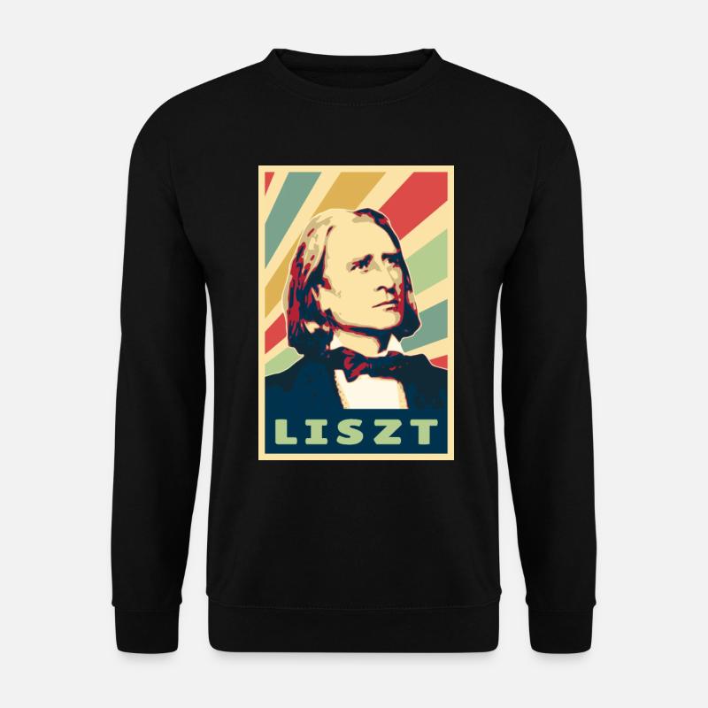 Franz Liszt Vintage Farben - Unisex Pullover - Schwarz