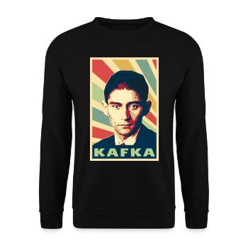 Franz Kafka Colores vintage - Sweat-shirt Unisexe - noir - Devant - Alina (178cm) & Michal (187cm)