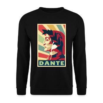 Dante Vintage Farben - Unisex Pullover - Schwarz - Vorne - Alina (178cm) & Michal (187cm)