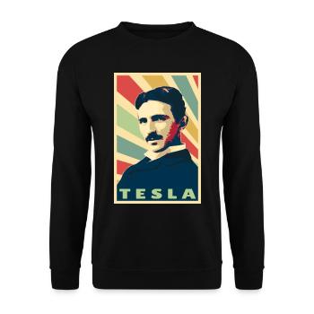 Nikola Tesla - Sweat-shirt Unisexe - noir - Devant - Alina (178cm) & Michal (187cm)