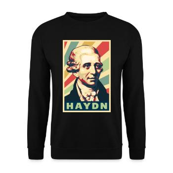 Joseph Haydn Vintage Colors - Unisex Sweatshirt - black - Front - Alina (178cm) & Michal (187cm)