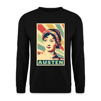 Jane Austen Colores vintage - Sweat-shirt Unisexe - noir - Devant - Alina (178cm) & Michal (187cm)