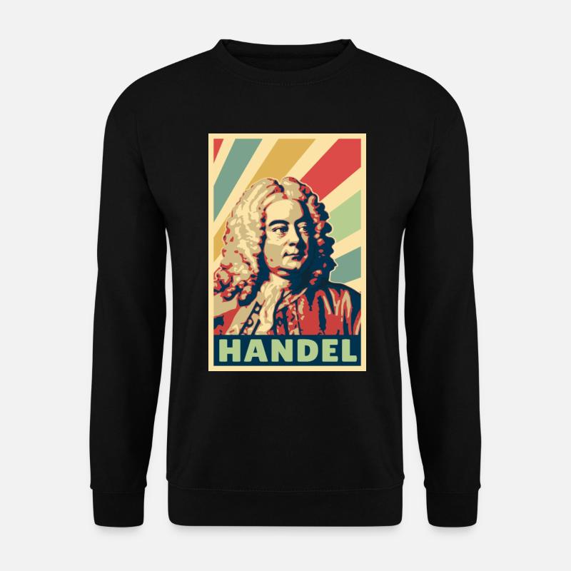 Georg Friedrich Händel Vintage Farben - Unisex Pullover - Schwarz