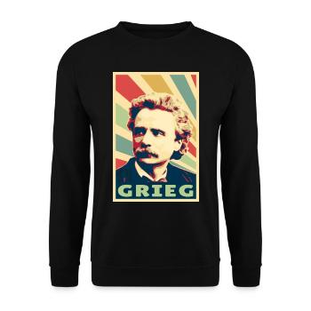 Edvard Grieg Colors Vintage - Sweat-shirt Unisexe - noir - Devant - Alina (178cm) & Michal (187cm)