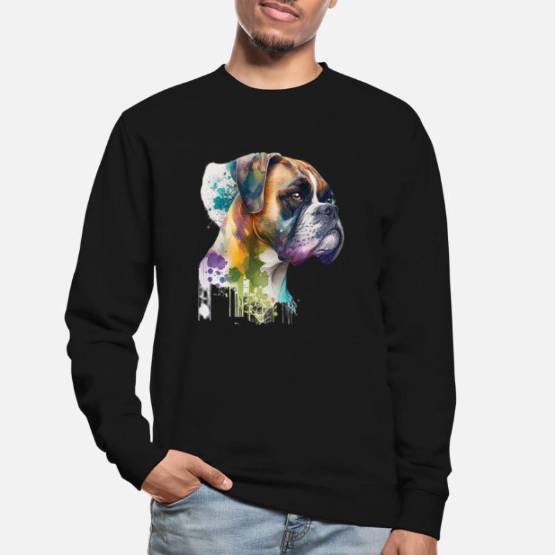 Conception de l’aquarelle allemande Boxer Dog Sweat-shirt Unisexe