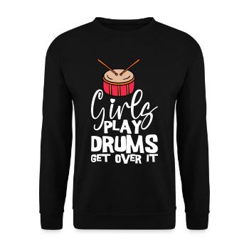 Girls Play Drums, Get Over It 4 - Unisex Sweatshirt - black - Front - Alina (178cm) & Michal (187cm)