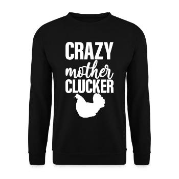 Crazy Mother Clucker 2 - Unisex Sweatshirt - black - Front - Alina (178cm) & Michal (187cm)