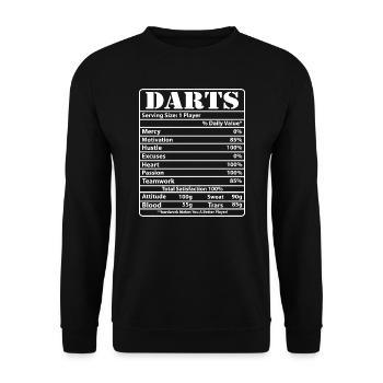 Darts Nutrion - Unisex Pullover - Schwarz - Vorne - Alina (178cm) & Michal (187cm)