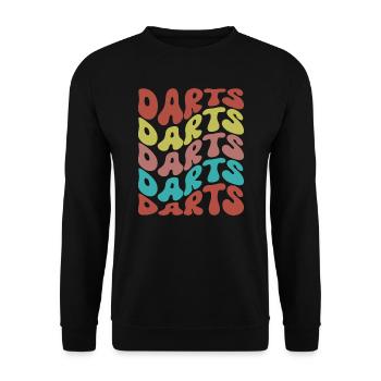 CONCEPTION DE FLÉCHETTES COLORÉES POUR HOMMES ET FEMMES - Sweat-shirt Unisexe - noir - Devant - Alina (178cm) & Michal (187cm)